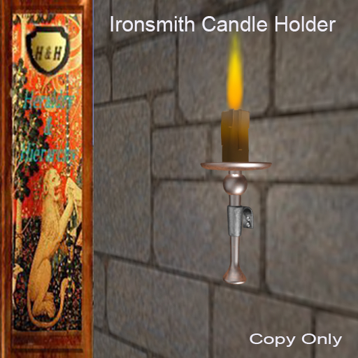 Second Life Marketplace Ironsmith Wall Candle Holder